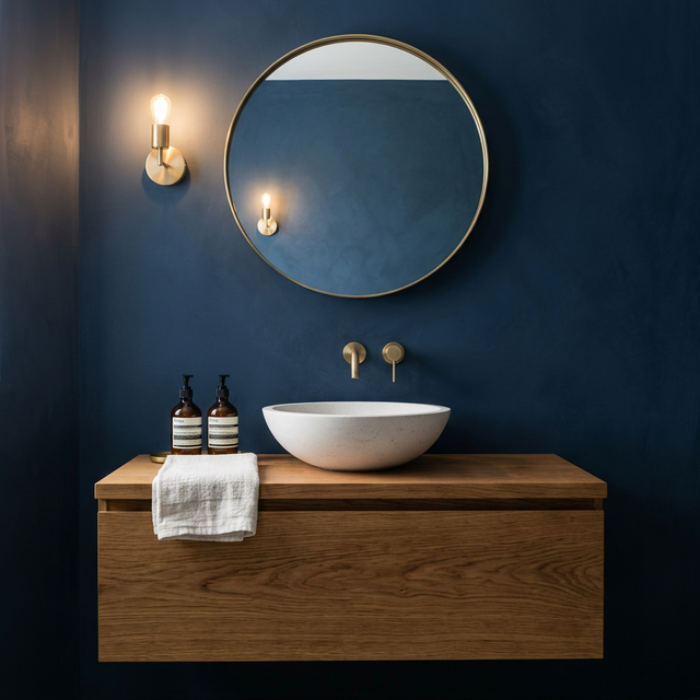 Deep blue Level 5 Dustless Resurfacing spa bathroom, Keong Saik