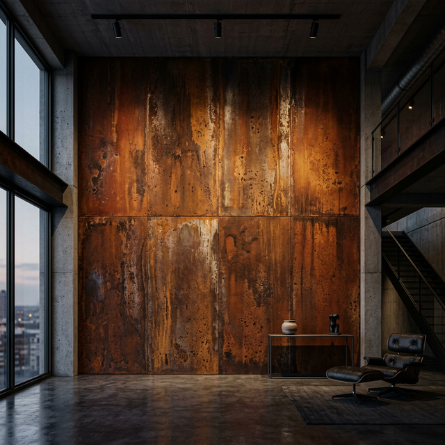 Patina oxidised finish