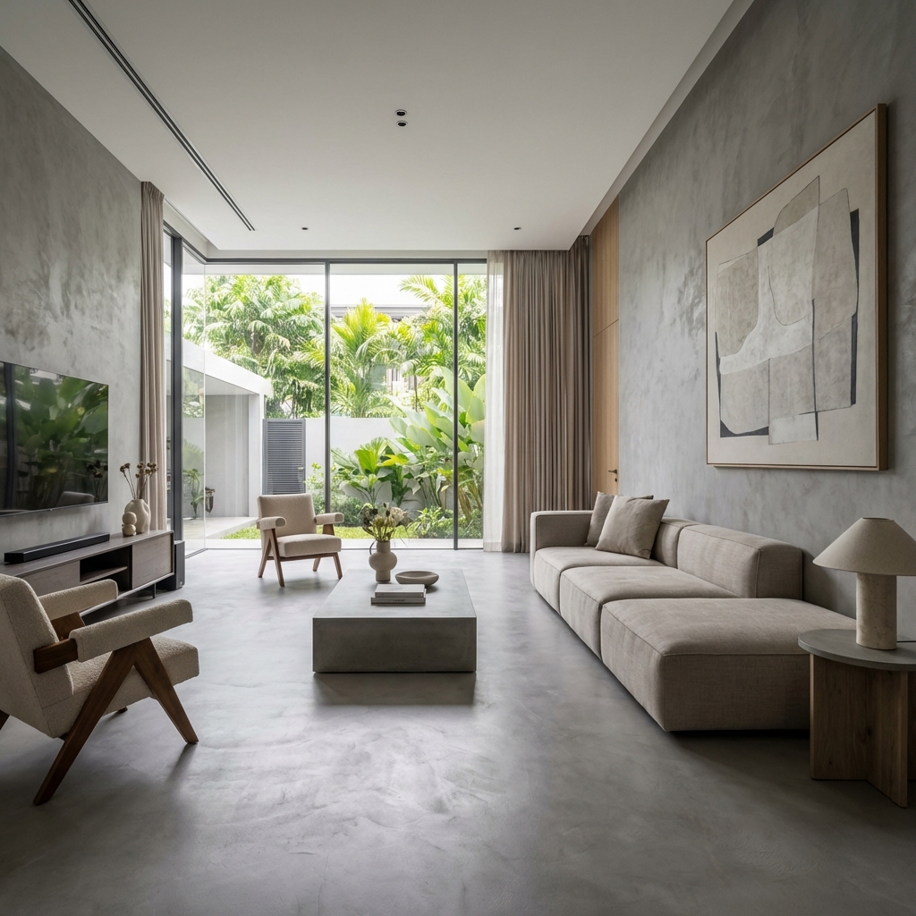 No-hacking microcement bathroom finish